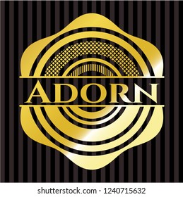 Adorn gold shiny badge
