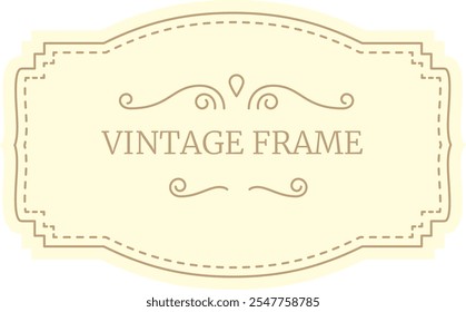 Adorned with elegant swirls, this vintage frame exudes class and style, perfect for adding old fashioned charm to projects like invitations, wedding stationery, and crafts