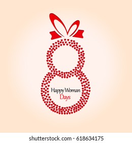 Adorned with hearts . 8 march - happy women's day!
