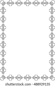 Adornment frame is isolated on white