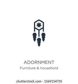 Adornment icon vector. Trendy flat adornment icon from furniture and household collection isolated on white background. Vector illustration can be used for web and mobile graphic design, logo, eps10