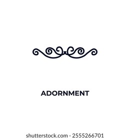 adornment  outline icon. Linear vector from furniture concept. Thin line adornment  icon isolated on white background