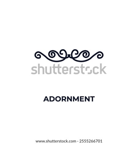 adornment  outline icon. Linear vector from furniture concept. Thin line adornment  icon isolated on white background