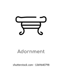 adornment vector line icon. Simple element illustration. adornment outline icon from furniture and household concept. Can be used for web and mobile