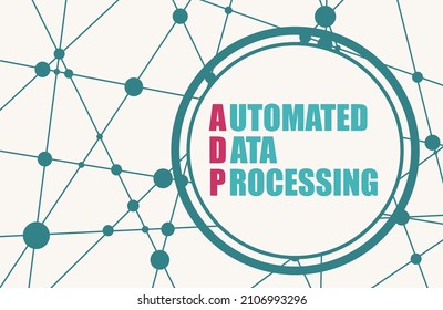 ADP - Automated data processing acronym in circle.