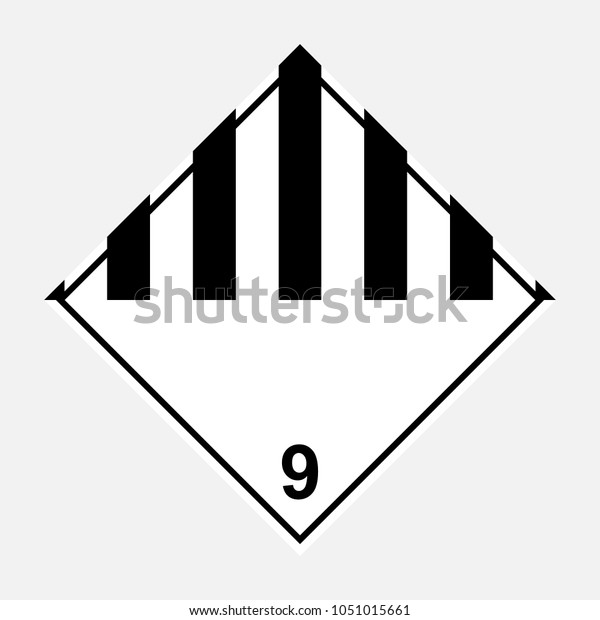 Adr 9雑危険物質 白黒のダイヤモンド記号 ベクターイラスト のベクター画像素材 ロイヤリティフリー