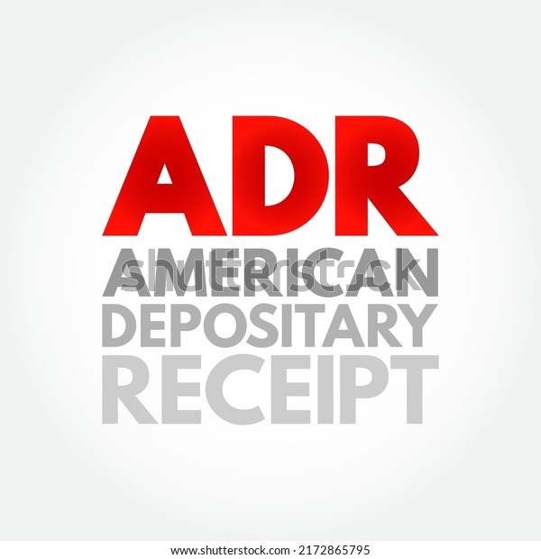 ADR American Depositary Receipt - Certificate: Vector De Stock (libre ...