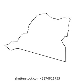 Adrar province map, administrative division of Algeria.