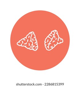 Adrenal glands color line icon. Endocrine system. Pictogram for web page, mobile app, promo.