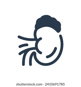 Adrenal Glands Vector Icon Illustration