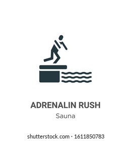 Adrenalin rush glyph icon vector on white background. Flat vector adrenalin rush icon symbol sign from modern sauna collection for mobile concept and web apps design.