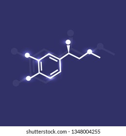 Adrenaline Molecular Formula Chemical Structure Vector Stock Vector ...