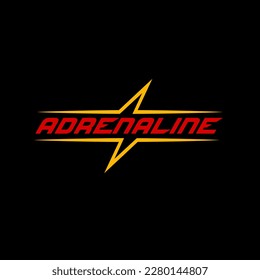 adrenaline text logo vector editable