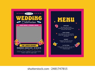 Adrenas Wedding Party Invitation Card