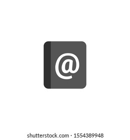 adress book icon. Element of simple web icon with name for mobile concept and web apps. Thin line adress book icon can be used for web and mobile on white background