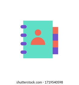 vector de diseño plano de icono de libreta de direcciones. aislado sobre fondo blanco