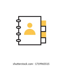 adress book icon modern vector. isolated on white background