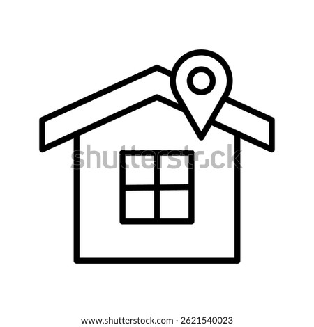 Adress icon on white background