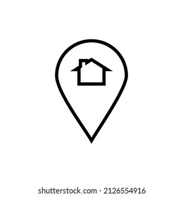 adress icon vector pin map gps location icon , line icon