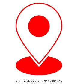 adress icon vector pin map gps location icon , line icon color, map pin symbols, navigation icon