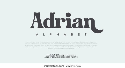 Adrian creative modern stylish calligraphy letter logo design