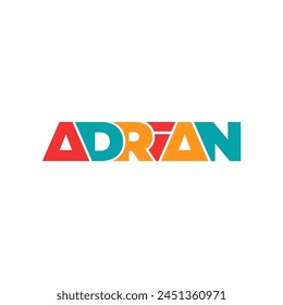 ADRIAN name lettering typhography text illustration vector