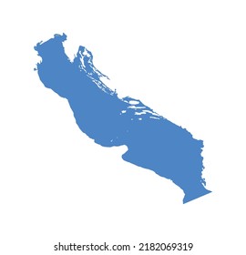 Adriatic Sea map vector. Adriatic Sea silhouette illustration