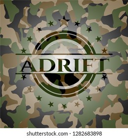 Adrift on camo texture