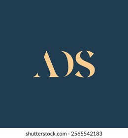 ADS abstract letter logo design. This logo is designed by three abstract letters.