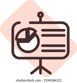 Ads analysis, illustration, vector on a white background.