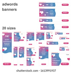 Ads banners template  Valentine's SALE 