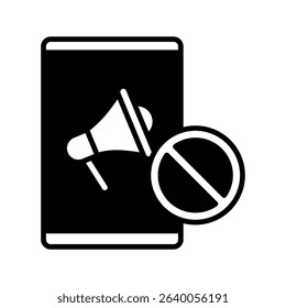 Ads Blocker glyph, mini illustration icon. use for modern concept, print, UI, UX kit, web and app development. Vector related to product offering, marketing, business.