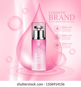 ads brand cosmetic mockup packaging design template