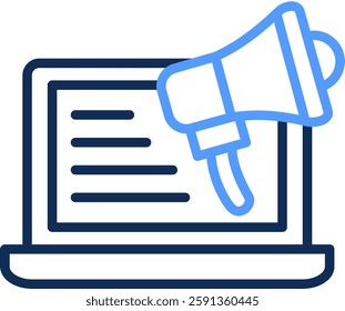 Ads Campaign Icon Line Color Vector Illustration