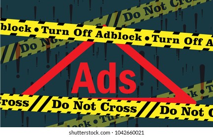 Ads caution, Turn off adblock