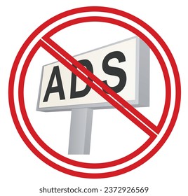 Aviso prohibido. ilustración vectorial