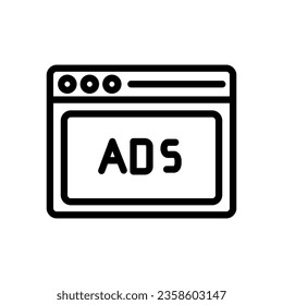 ads icon line style vector