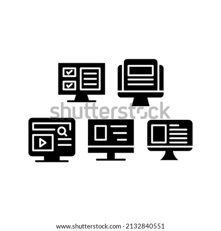 Ads Icon Set Vector Symbol Design Illustration