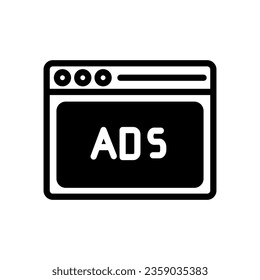 ads icon solid style vector