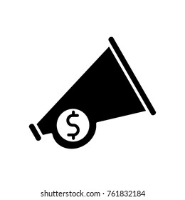 Ads investment glyph icon