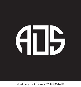 ADS letter logo design on black background. ADS creative initials letter logo concept. ADS letter design.
