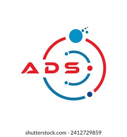 ADS-Logo-Design auf weißem Hintergrund. - ADS Creative Initials Brief IT Logo Konzept. ADS-Buchstabendesign