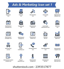 Ads Marketing Icon Set 1, Vektorgrafik