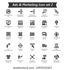 Ads Marketing Icon Set 2, Vector Graphics