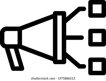 ads marketing vector thin line icon