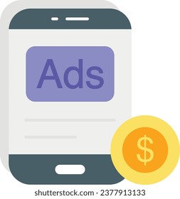 Ads Money 

estilo de diseño de icono plano