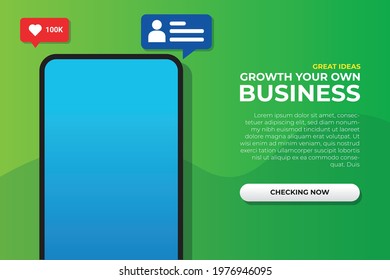 Ads Page Background with Smartphone Device 
