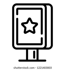 Ads street light box icon. Outline illustration of ads street light box vector icon for web design isolated on white background