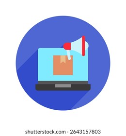 Ads Studio rounded color, mini illustration icon. use for modern concept, print, UI, UX kit, web and app development. Vector related to product offering, marketing, business.
