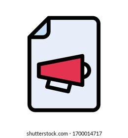 ads vector flat color icon 